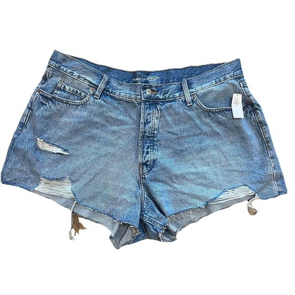 Old Navy Higher High Rise Sky Hi A Line Shorts Size 20 NEW Buttonfly 100% Cotton - Picture 1 of 8